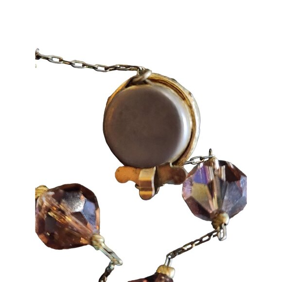 Unusual Glass & Enameled Dainty Necklace (A1779) - Picture 3 of 4